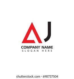 Letter A J logo design template elements