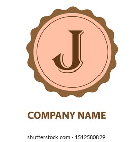 letter J logo design vector icon template