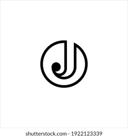 Letter J logo design vector.