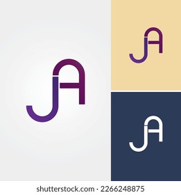 Letter J and A Logo Design Vector