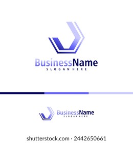 Letter J logo design vector. Creative Initial J logo concepts template