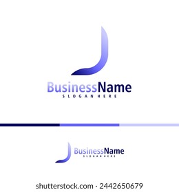 Letter J logo design vector. Creative Initial J logo concepts template