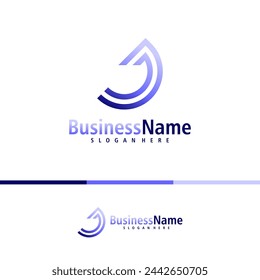 Letter J logo design vector. Creative Initial J logo concepts template