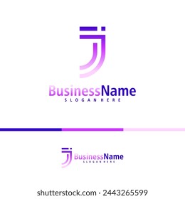 Buchstabe J Logo Design Vektor. Creative Initial J Logo Konzepte Vorlage