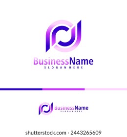 Letter J logo design vector. Creative Initial J logo concepts template