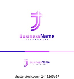 Letter J logo design vector. Creative Initial J logo concepts template