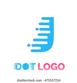  Letter J Logo design vector template. ABC typeface