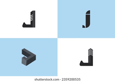 letter J logo designs for real estate or construction industry