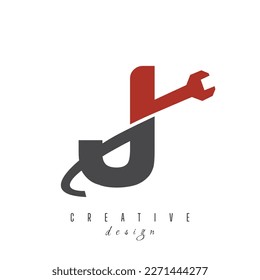 Letter J logo designs, J Repair logo, logo service letter designs
