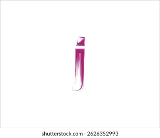 Letra J logotipo desenhado com um pincel