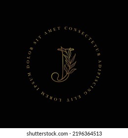 letter J logo floral logo design. logo for women beauty salon massage cosmetic or spa brand