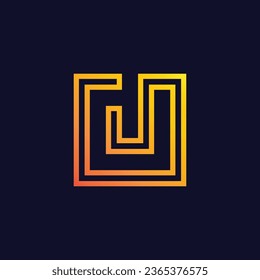 letter J logo gradient colorful design