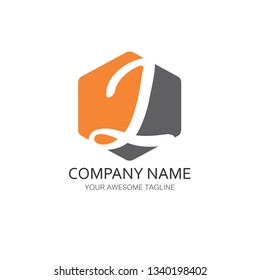 Letter J logo in hexagon 