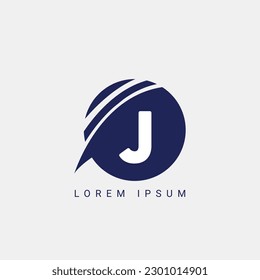 Letter J logo icon, Abstract Techno Circle Initial, vector design concept for technology business identity
