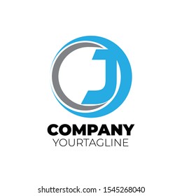 Letter J logo icon design template elements