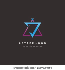Elementos de plantilla de diseño de icono de logotipo de carta J