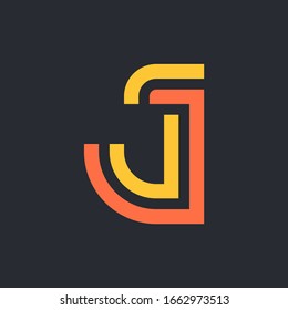 Buchstabe J Logo. Symboldesign. Vorlagenelemente - Vektorillustration-Zeichen