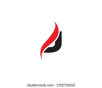 Letter J logo icon design template elements. Vector color sign