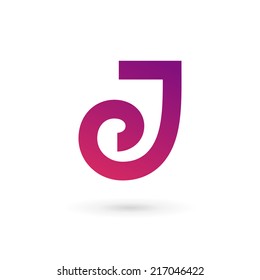 Letter J logo icon design template elements. Vector color sign.