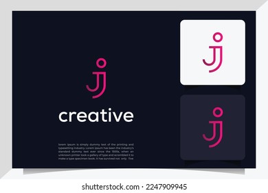 Design-Vorlagenelemente für das Logo von Letter J