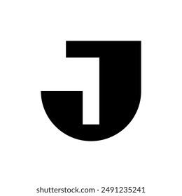 Letter J logo. Icon design. Template elements. Geometric abstract logos