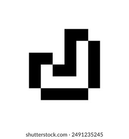 Buchstabe J-Logo. Symboldesign. Vorlage Elemente. Geometrische abstrakte Logos