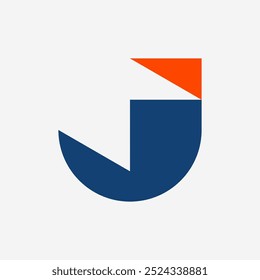 Letter J logo. Icon design. Template elements. Geometric abstract logos
