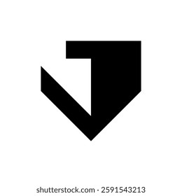 Letter J logo. Icon design. Template elements. Geometric abstract logos