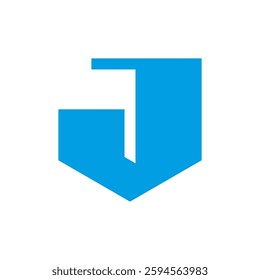 Letter J logo. Icon design. Template elements. Geometric abstract logos