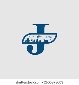  Letter J logo icon design template elements