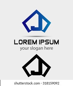 Letter J logo icon design template
