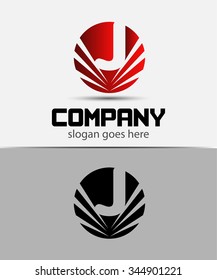 Letter J logo icon design template elements
