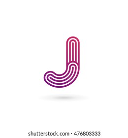 Letter J logo icon design template elements