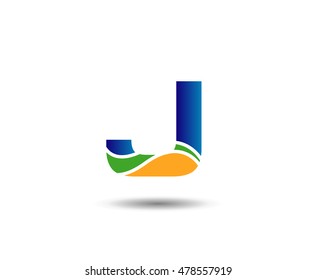 Letter J logo icon design template elements
