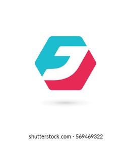 Letter J logo icon design template elements