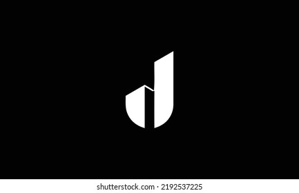  Letter J logo icon line design template elements 