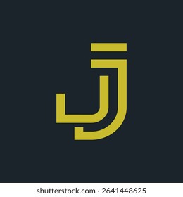 Letter J logo icon line design template elements