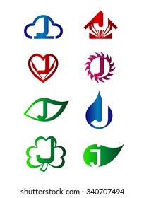 Letter J Logo Icon set
