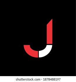 Letter J logo icon vector template for your business. Initial logo design, geometric logo. Creative Modern Monogram alphabet. Company Logo Idea with tagline space.