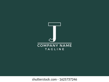 Letter J logo initial based icon unique creative minimal graphic company abstract design in vector editable file.