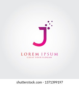 Letter J Logo. Initial Letter Design Vector Luxury Colors