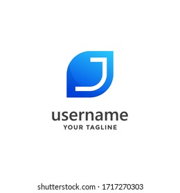 letter j logo monogram creative template