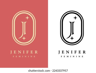 Das Logo von Letter J ist ideal für Salons, Spas und andere.