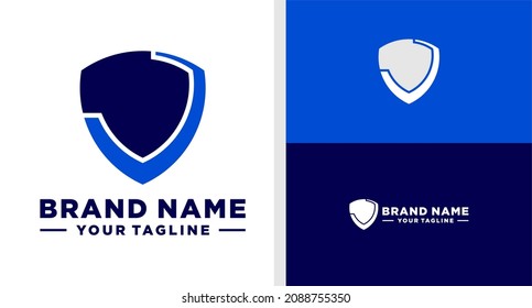 LETTER J LOGO SHIELD NEGATIVE SPACE EDITABLE