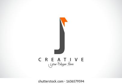 Letter J logo or symbol vector illustration
