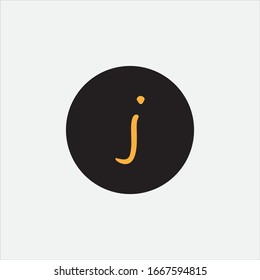Diseño de plantilla de logotipo de carta j