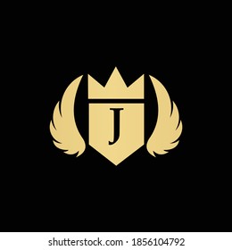 Vector de diseño de plantillas de logotipos de letras J, Emblem, Concepto de diseño, símbolo creativo, icono