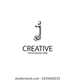 letter j logo is unique and simple