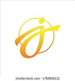 letter J logo vector illustration of an abstract symbol design