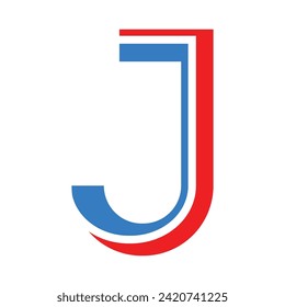 diseño de ilustración vectorial de logotipo J de letra